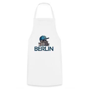 Berlin - Porte de Brandebourg Casquette de baseball et lunettes de soleil - Tablier de cuisine - blanc - Devant - AI Model Male 185 dark (185cm)