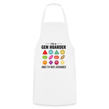 Crystal Collecting Rock Hunting Mineral Collector - Cooking Apron - white - Front - AI Model Male 185 dark (185cm)