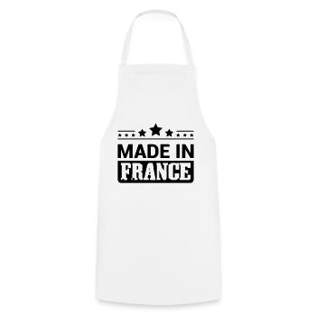 Made in France - Cooking Apron - white - Front - AI Model Male 185 dark (185cm)