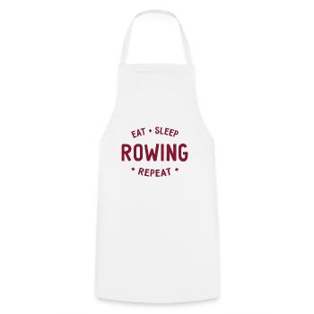 Eat Sleep Rowing Repeat - Rowing - Rowers - Cooking Apron - white - Front - AI Model Male 185 dark (185cm)