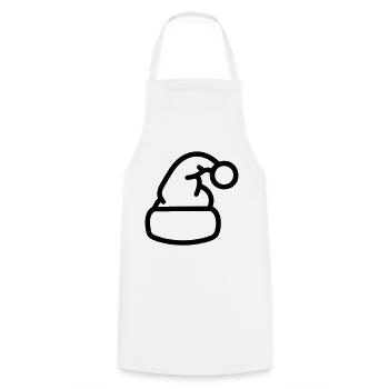 Christmas hat - Cooking Apron - white - Front - AI Model Male 185 dark (185cm)