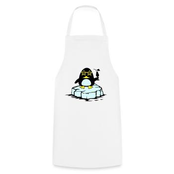 beach pinguin eisscholle - Kochschürze - Weiß - Vorne - AI Model Male 185 dark (185cm)