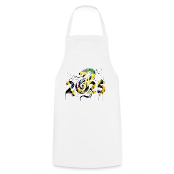 Fantasy Dragon Anime Dragon Head Myth Reptile Snake - Cooking Apron - white - Front - AI Model Male 185 dark (185cm)