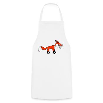 Renard, Mauvais œil, Dangereux, Renard roux, Animal sauvage - Tablier de cuisine - blanc - Devant - AI Model Male 185 dark (185cm)