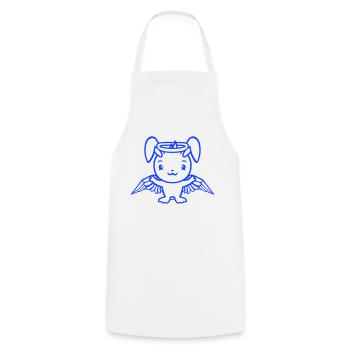 Bunny Angel Holy Sky Wings Good Flying Love - Cooking Apron - white - Front - AI Model Male 185 dark (185cm)
