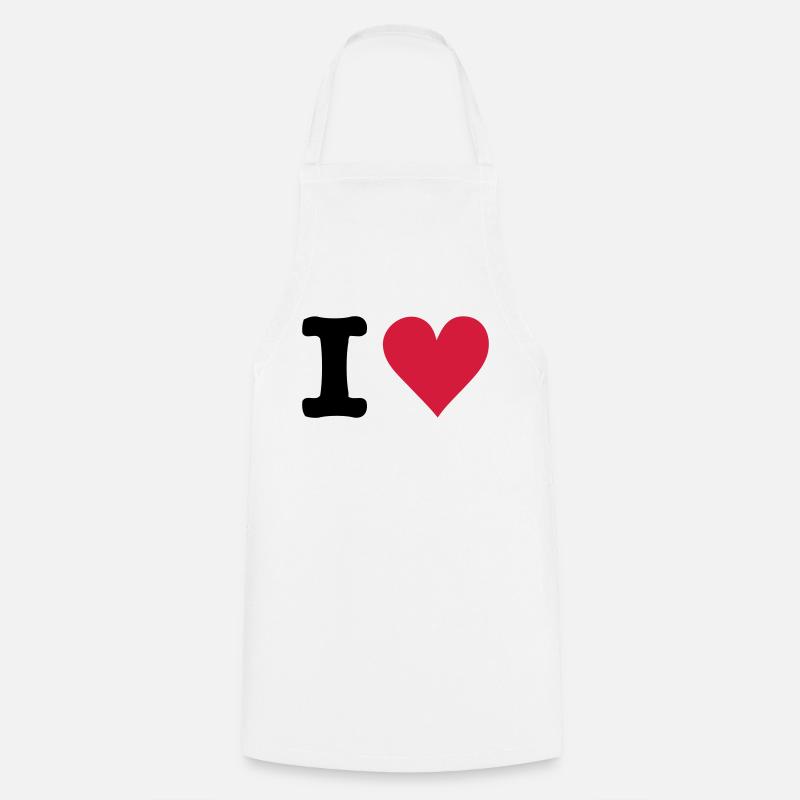 I - HEART - Tablier de cuisine - blanc