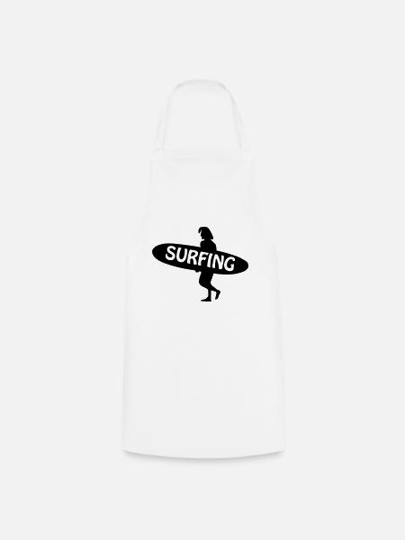 Surfen - Surfer - Kochschürze - Weiß