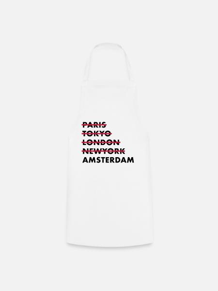 Amsterdam - Keukenschort - wit