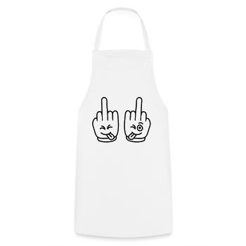 cheeky_fuck_of - Cooking Apron - white - Front - AI Model Male 185 dark (185cm)