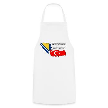 Bosnia & Turkey - Kochschürze - Weiß - Vorne - AI Model Male 185 dark (185cm)