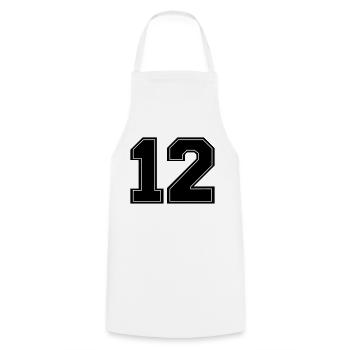 12_nr_2 - Tablier de cuisine - blanc - Devant - AI Model Male 185 dark (185cm)