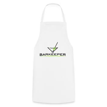 Barkeeper (h, 2c) - Cooking Apron - white - Front - AI Model Male 185 dark (185cm)