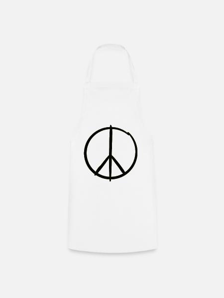 Peacezeichen - Kochschürze - Weiß