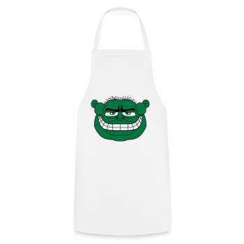 monster face funny ogre ork troll knom horror - Cooking Apron - white - Front - AI Model Male 185 dark (185cm)
