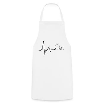 heartbeat snails - Cooking Apron - white - Front - AI Model Male 185 dark (185cm)