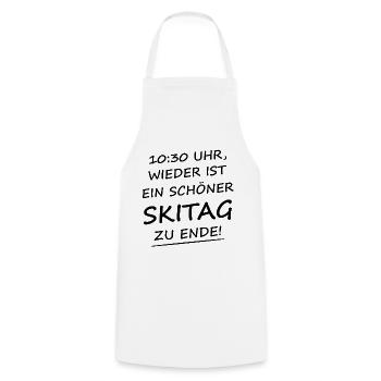 10 30 Uhr Wieder Ist Ein Schöner Skitag Zu Ende - Kochschürze - Weiß - Vorne - AI Model Male 185 dark (185cm)
