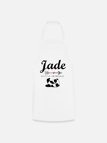 Prénom Jade t-shirt personnalisé cadeau noel - Tablier de cuisine - blanc