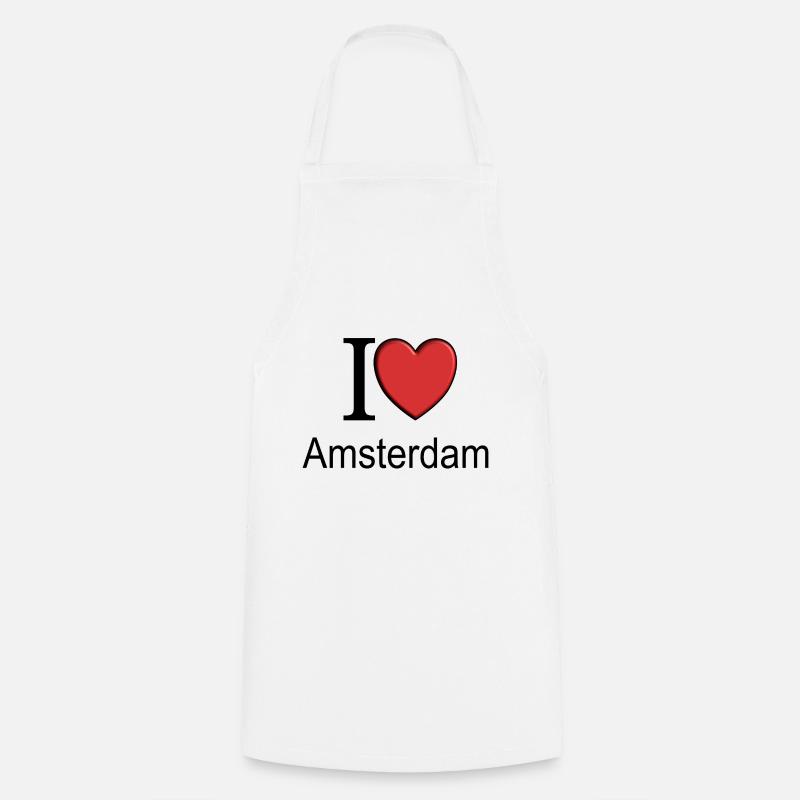 I love Amsterdam - Kochschürze - Weiß