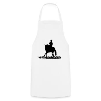 Cheval - Tablier de cuisine - blanc - Devant - AI Model Male 185 dark (185cm)