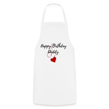 Happy Birthday Daddy - Cooking Apron - white - Front - AI Model Male 185 dark (185cm)