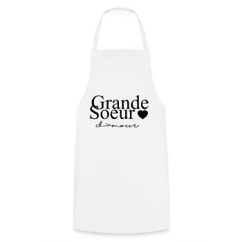 Grande soeur d'amour - Tablier de cuisine - blanc - Devant - AI Model Male 185 dark (185cm)