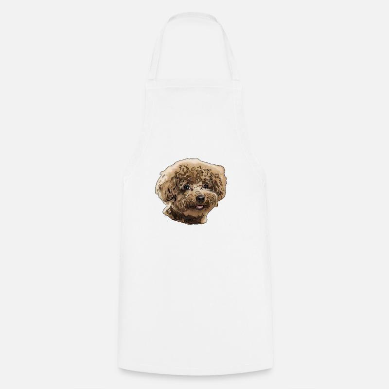Caniche - Tablier de cuisine - blanc