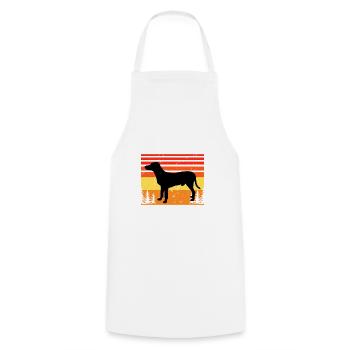 Chien Francais Blanc Et Noir Dog Silhouette Retro - Cooking Apron - white - Front - AI Model Male 185 dark (185cm)