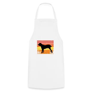 Zentralasiatischer Schäferhund Silhouette Retro Sonnenuntergang - Kochschürze - Weiß - Vorne - AI Model Male 185 dark (185cm)