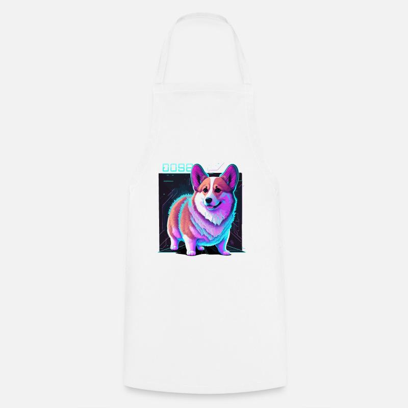 Cyber-Corgi - Tablier de cuisine - blanc