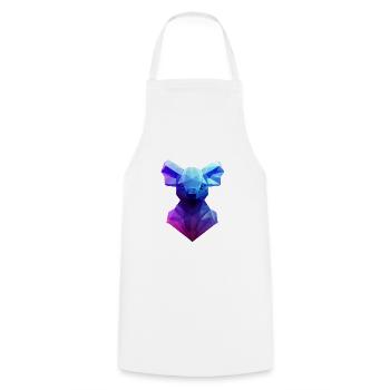 Koala Polygon Design Cadeau - Tablier de cuisine - blanc - Devant - AI Model Male 185 dark (185cm)
