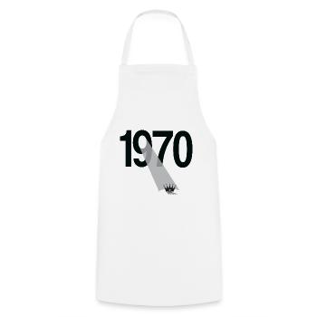 Millésime 1970 - Tablier de cuisine - blanc - Devant - AI Model Male 185 dark (185cm)