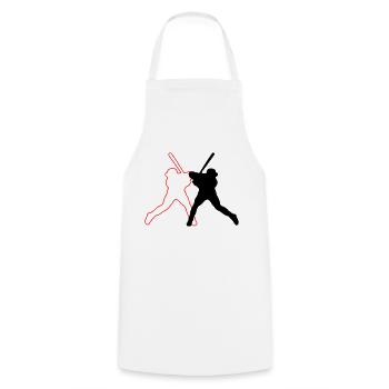 Conception de baseball 02 - Tablier de cuisine - blanc - Devant - AI Model Male 185 dark (185cm)