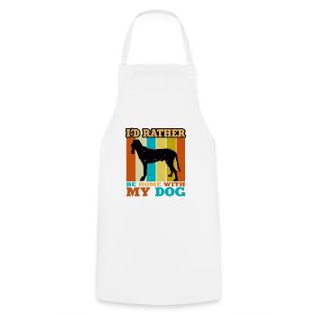 Ariegeois Dog Lover Silhouette Vintage Sunset - Tablier de cuisine - blanc - Devant - AI Model Male 185 dark (185cm)