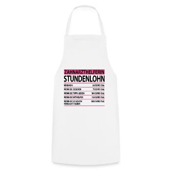 Zahnarzthelferin Abschiedsgeschenk Sprüche Lustige - Kochschürze - Weiß - Vorne - AI Model Male 185 dark (185cm)