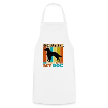 Britanny Dog Lover Silhouette Vintage Sunset - Tablier de cuisine - blanc - Devant - AI Model Male 185 dark (185cm)
