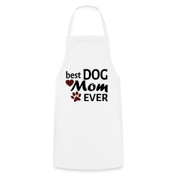 Dog Hund - Cooking Apron - white - Front - AI Model Male 185 dark (185cm)