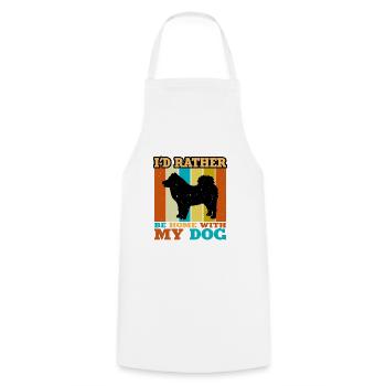Eurasier Hundeliebhaber Silhouette Vintage Sonnenuntergang - Kochschürze - Weiß - Vorne - AI Model Male 185 dark (185cm)