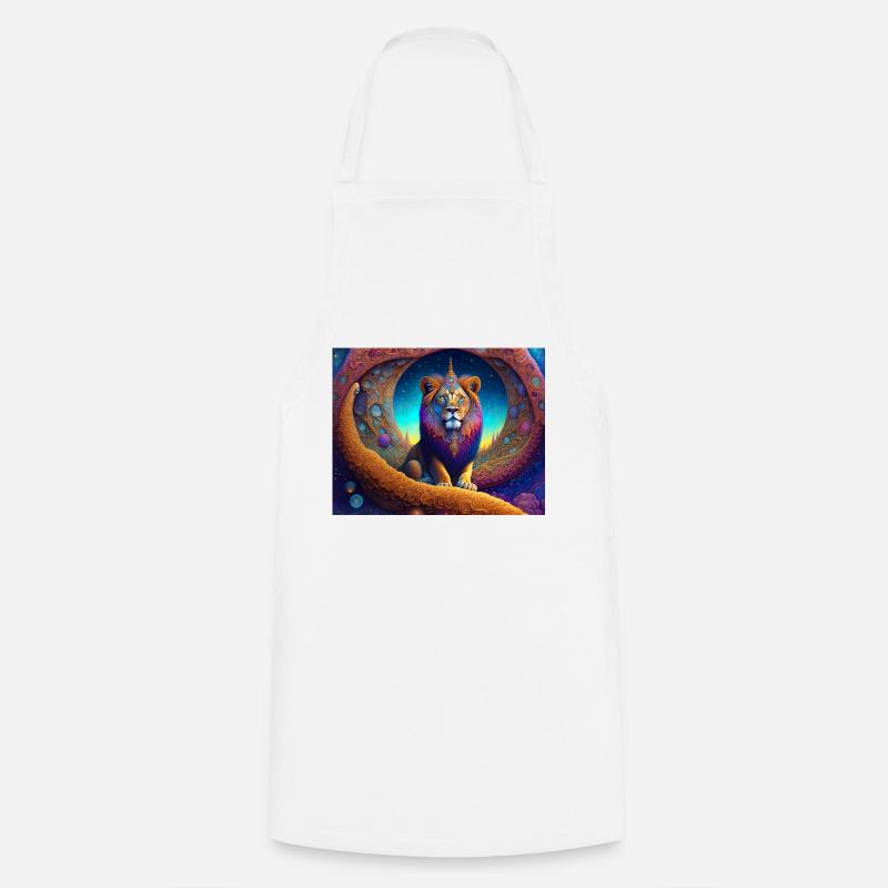 Lion - Tablier de cuisine - blanc