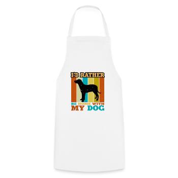 Grand Anglo Francais Blanc Et Noir Dog Lover - Cooking Apron - white - Front - AI Model Male 185 dark (185cm)
