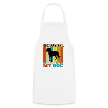 Grand Suisse Mountain Dog Silhouette Retro Sunset - Tablier de cuisine - blanc - Devant - AI Model Male 185 dark (185cm)