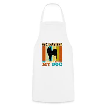 Husky Dog Silhouette Vintage Sonnenuntergang für Hundeliebhaber - Kochschürze - Weiß - Vorne - AI Model Male 185 dark (185cm)