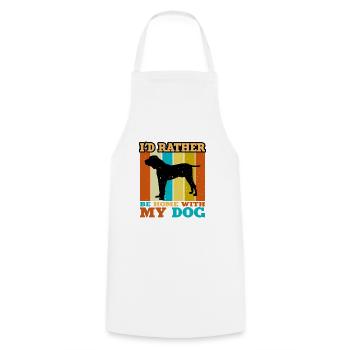 Kumaon Mastiff Hund Liebhaber Silhouette Vintage Sonnenuntergang - Kochschürze - Weiß - Vorne - AI Model Male 185 dark (185cm)