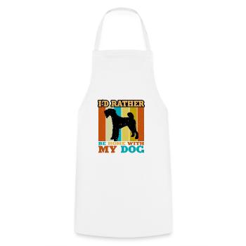 Lakeland Terrier Dog Lover Silhouette Retro Sunset - Tablier de cuisine - blanc - Devant - AI Model Male 185 dark (185cm)