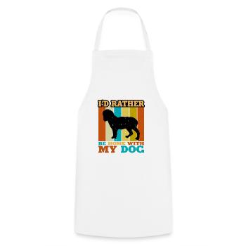 Norfolk Spaniel Dog Love Silhouette Vintage Sunset - Cooking Apron - white - Front - AI Model Male 185 dark (185cm)