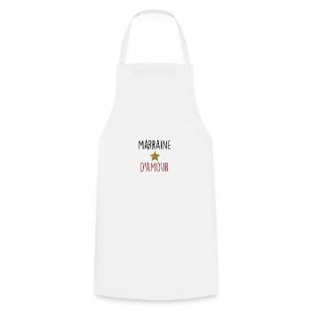 marraine - Tablier de cuisine - blanc - Devant - AI Model Male 185 dark (185cm)