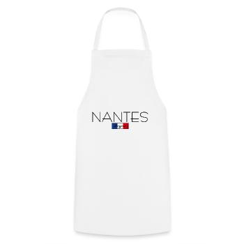 NANTES FRANCE HOLIDAY SUMMER PARTY (b) - Cooking Apron - white - Front - AI Model Male 185 dark (185cm)