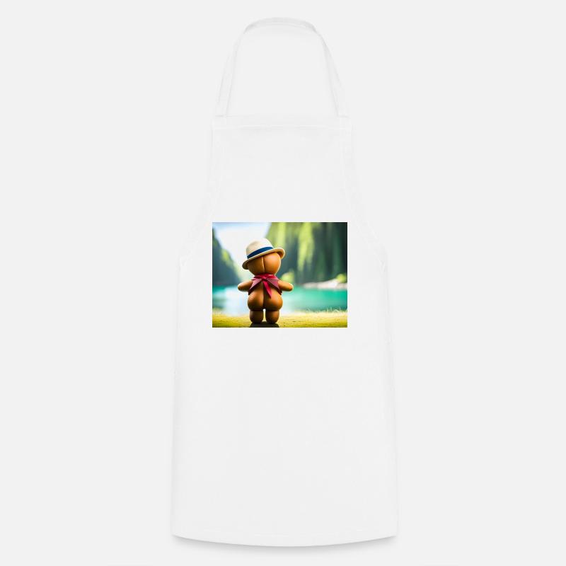 Bobbe's Bear - Cooking Apron - white
