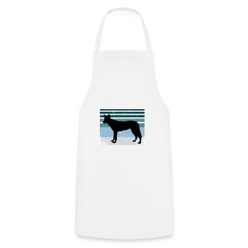 Tamaskan Dog Lover Silhouette Vintage Sunset - Cooking Apron - white - Front - AI Model Male 185 dark (185cm)