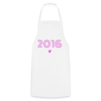 Born in 2016 girl - Cooking Apron - white - Front - AI Model Male 185 dark (185cm)