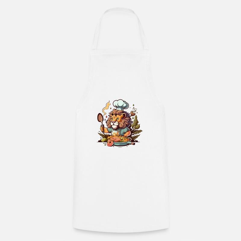 Lion Chef - Tablier de cuisine - blanc